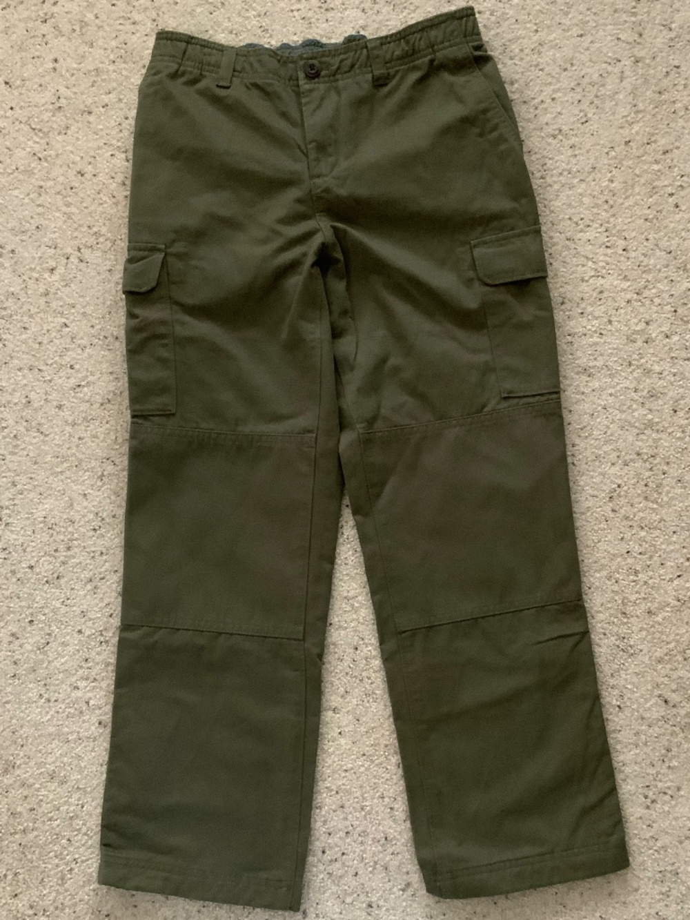 Lands’ End Lined Cargo Pants, Boys 12H, Camo Green